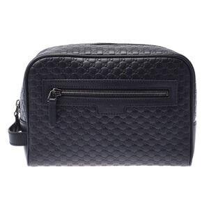 GUCCI Guccissima Black Leather Shoulder Bag